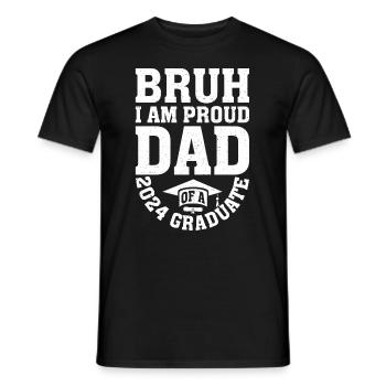 Remise des diplômes - fier papa d’un diplômé de 2024 - T-shirt homme - noir - Devant - AI Model Male 178 light (178cm)