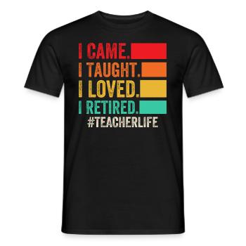 Enseignant à la retraite ! Vacances d’été pour toujours - T-shirt homme - noir - Devant - AI Model Male 178 light (178cm)