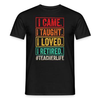 Enseignant à la retraite ! Vacances d’été pour toujours - T-shirt homme - noir - Devant - AI Model Male 178 light (178cm)