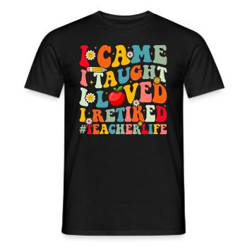 Enseignant à la retraite ! Vacances d’été pour toujours - T-shirt homme - noir - Devant - AI Model Male 178 light (178cm)