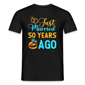 Nozze d'oro! 50 anni di matrimonio felice - T-shirt uomo - nero - Fronte - AI Model Male 178 light (178cm)