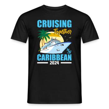 Caribbean Cruise Command 2024 - Men's T-Shirt - black - Front - AI Model Male 178 light (178cm)
