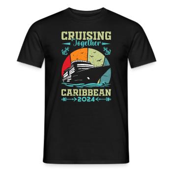 Caribbean Cruise Command 2024 - Men's T-Shirt - black - Front - AI Model Male 178 light (178cm)
