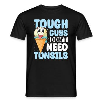 Les gars n’ont pas besoin d’amandes ! Chirurgie des amygdales - T-shirt homme - noir - Devant - AI Model Male 178 light (178cm)