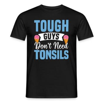 Les gars n’ont pas besoin d’amandes ! Chirurgie des amygdales - T-shirt homme - noir - Devant - AI Model Male 178 light (178cm)