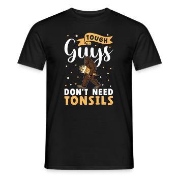 Les gars n’ont pas besoin d’amandes ! Chirurgie des amygdales - T-shirt homme - noir - Devant - AI Model Male 178 light (178cm)