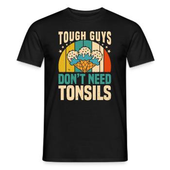Les gars n’ont pas besoin d’amandes ! Chirurgie des amygdales - T-shirt homme - noir - Devant - AI Model Male 178 light (178cm)