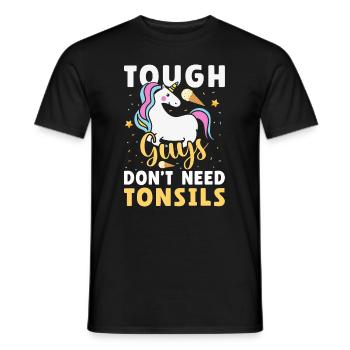 Les gars n’ont pas besoin d’amandes ! Chirurgie des amygdales - T-shirt homme - noir - Devant - AI Model Male 178 light (178cm)