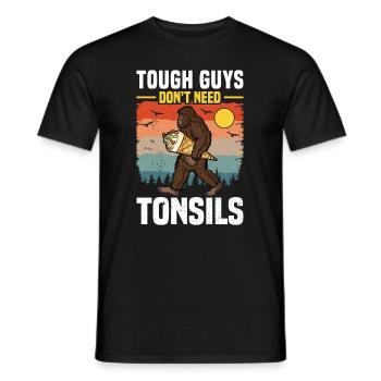 Kerle brauchen keine Mandeln! Mandel- Operation - Männer T-Shirt - Schwarz - Vorne - AI Model Male 178 light (178cm)
