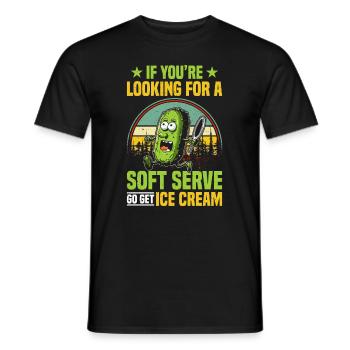Pickleball Spieler Soft Serve Eiscreme - Männer T-Shirt - Schwarz - Vorne - AI Model Male 178 light (178cm)