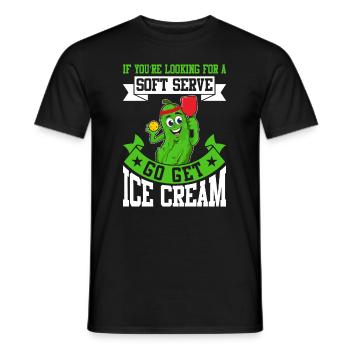 Pickleball Spieler Soft Serve Eiscreme - Männer T-Shirt - Schwarz - Vorne - AI Model Male 178 light (178cm)