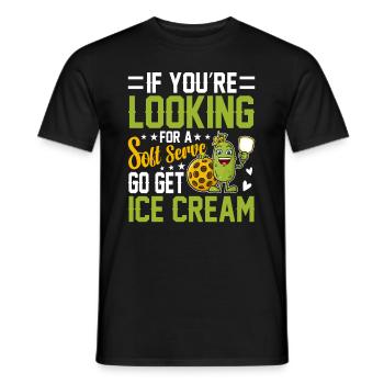 Pickleball Spieler Soft Serve Eiscreme - Männer T-Shirt - Schwarz - Vorne - AI Model Male 178 light (178cm)