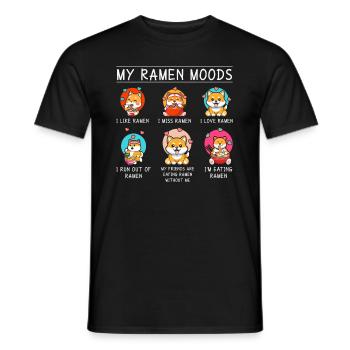 Ramen Liebhaber Shiba Inu Hund Japanische Nudeln - Männer T-Shirt - Schwarz - Vorne - AI Model Male 178 light (178cm)