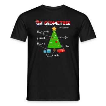 Géométrie de Noël, arbre de Noël et mathématiques - T-shirt homme - noir - Devant - AI Model Male 178 light (178cm)