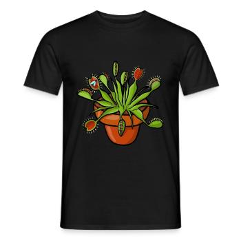 The Venus flytrap can count - Men's T-Shirt - black - Front - AI Model Male 178 light (178cm)