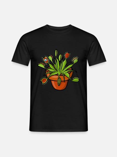 The Venus flytrap can count - Men's T-Shirt - black