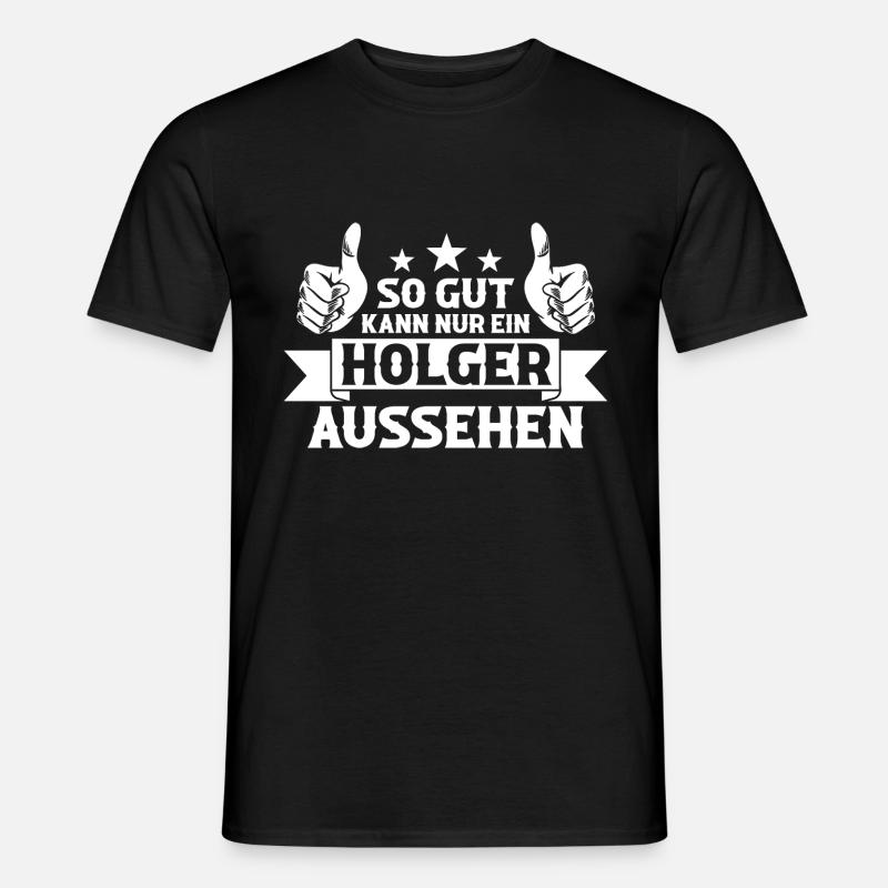 Holger - Männer T-Shirt - Schwarz