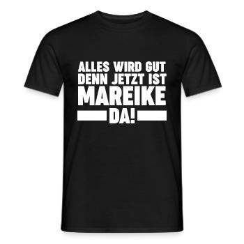 Mareike - Männer T-Shirt - Schwarz - Vorne - AI Model Male 178 light (178cm)