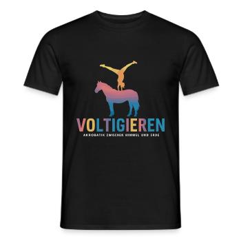 Loves Horse Vaulting Gift - Men's T-Shirt - black - Front - AI Model Male 178 light (178cm)