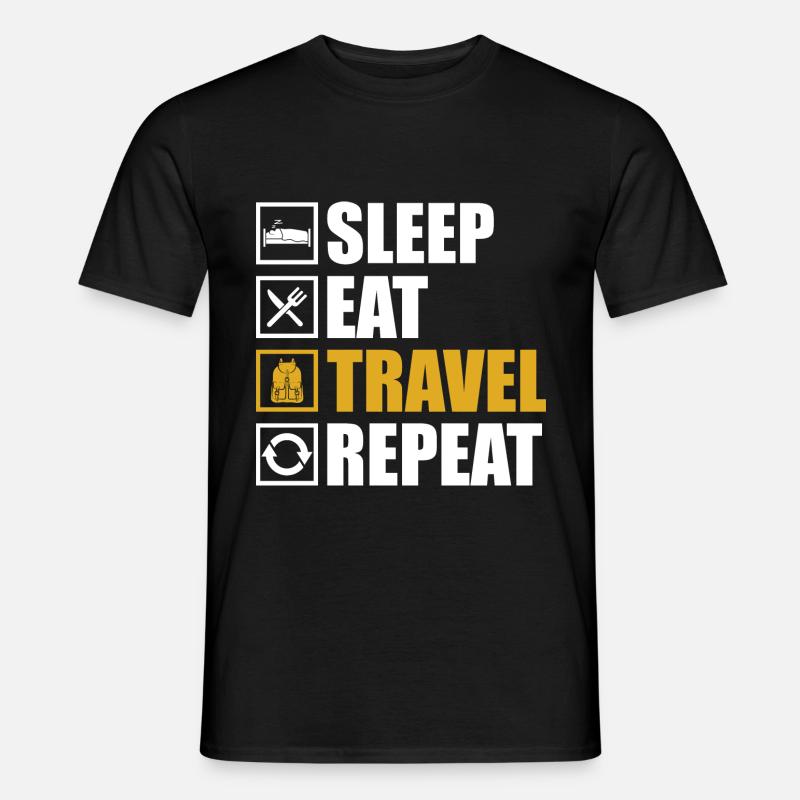 Reisen - Männer T-Shirt - Schwarz