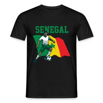 Senegal Afrika Geschenkidee - Männer T-Shirt - Schwarz - Vorne - AI Model Male 178 light (178cm)