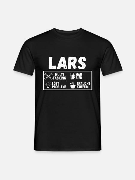 Lars - Männer T-Shirt - Schwarz