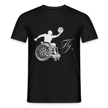 Cadeau de basketball en fauteuil roulant - T-shirt homme - noir - Devant - AI Model Male 178 light (178cm)