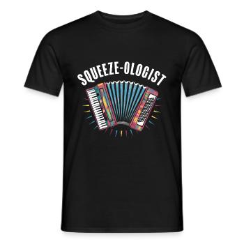 Akkordeon Akkordeonspieler Geschenk - Männer T-Shirt - Schwarz - Vorne - AI Model Male 178 light (178cm)