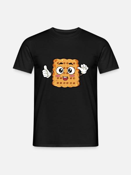 Keks Essen Feinschmecker Geschenk - Männer T-Shirt - Schwarz