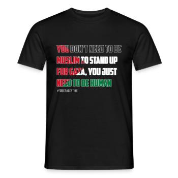 FREE PALESTINE PALESTINA GAZA - Men's T-Shirt - black - Front - AI Model Male 178 light (178cm)
