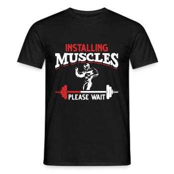 Gym Gym Funny et haltères - T-shirt homme - noir - Devant - AI Model Male 178 light (178cm)