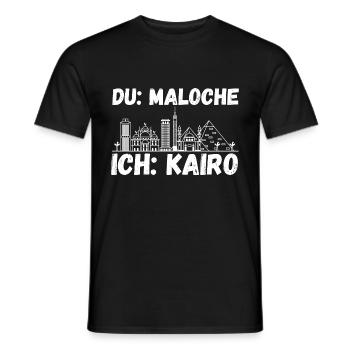 Du Maloche ich Kairo - Männer T-Shirt - Schwarz - Vorne - AI Model Male 178 light (178cm)