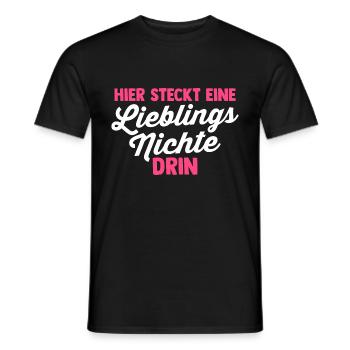 Nichte - Männer T-Shirt - Schwarz - Vorne - AI Model Male 178 light (178cm)