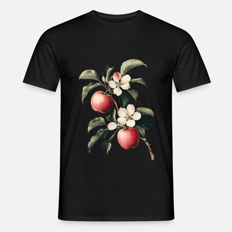 Apfel - Männer T-Shirt - Schwarz