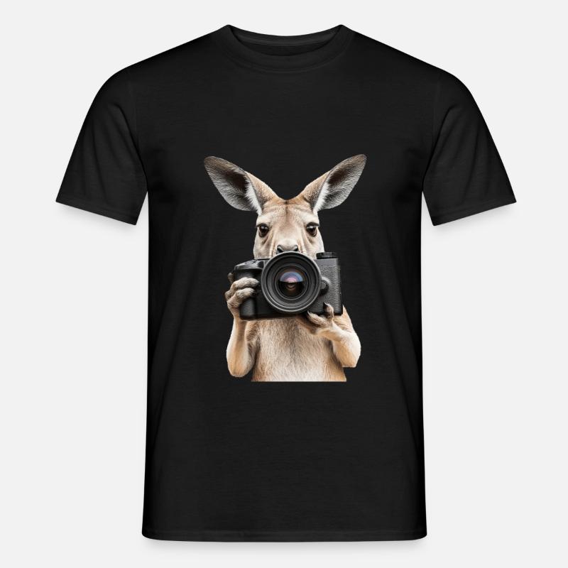 Känguru - Männer T-Shirt - Schwarz
