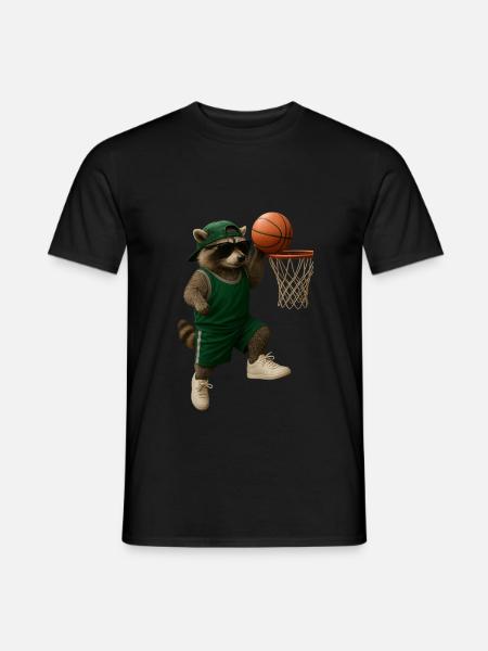 Waschbär - Männer T-Shirt - Schwarz