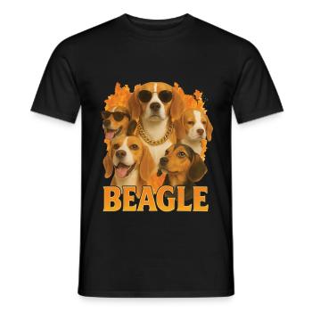 Beagle - Männer T-Shirt - Schwarz - Vorne - AI Model Male 178 light (178cm)