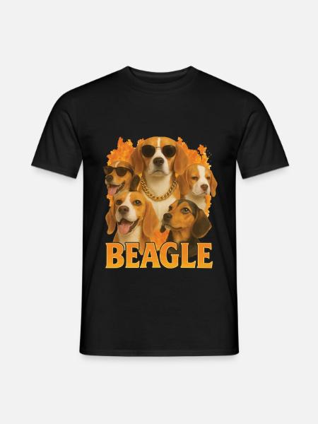 Beagle - Männer T-Shirt - Schwarz