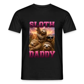 Faultier - Männer T-Shirt - Schwarz - Vorne - AI Model Male 178 light (178cm)