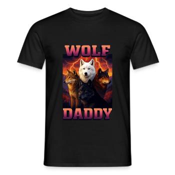 Wolf - Männer T-Shirt - Schwarz - Vorne - AI Model Male 178 light (178cm)