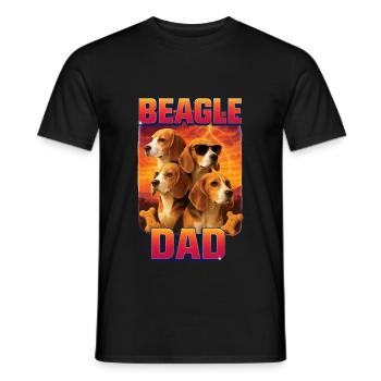 Beagle - Männer T-Shirt - Schwarz - Vorne - AI Model Male 178 light (178cm)