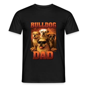 Bulldogge - Männer T-Shirt - Schwarz - Vorne - AI Model Male 178 light (178cm)