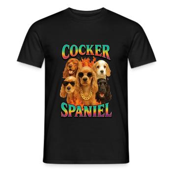 Cocker Spaniel - Männer T-Shirt - Schwarz - Vorne - AI Model Male 178 light (178cm)