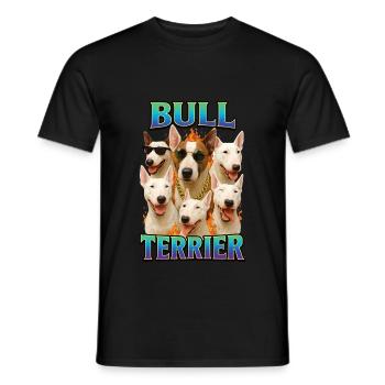 Bullterrier - Männer T-Shirt - Schwarz - Vorne - AI Model Male 178 light (178cm)