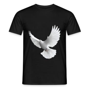Weiße Taube - Männer T-Shirt - Schwarz - Vorne - AI Model Male 178 light (178cm)