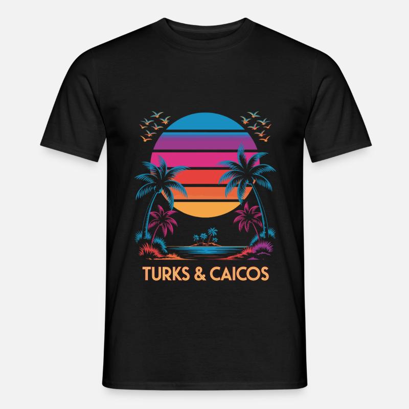 Turks- und Caicosinseln - Männer T-Shirt - Schwarz