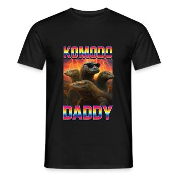 Komodo Papa - Männer T-Shirt - Schwarz - Vorne - AI Model Male 178 light (178cm)