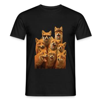 Fuchs - Männer T-Shirt - Schwarz - Vorne - AI Model Male 178 light (178cm)