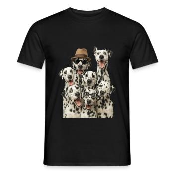 Dalmatiner - Männer T-Shirt - Schwarz - Vorne - AI Model Male 178 light (178cm)