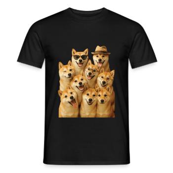 Shiba Inu - Männer T-Shirt - Schwarz - Vorne - AI Model Male 178 light (178cm)